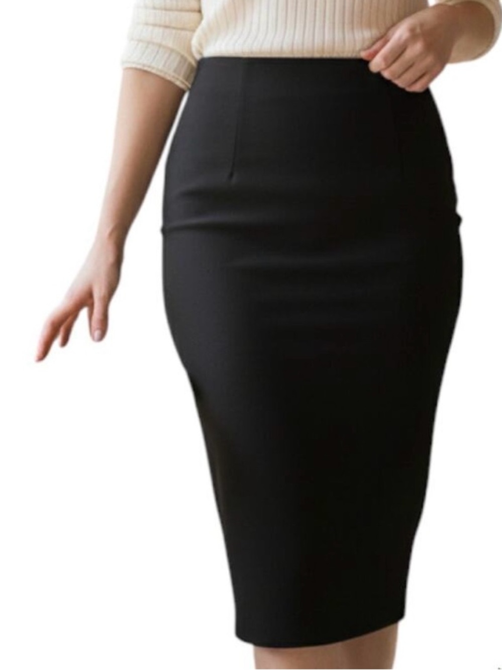 FOREVER 21 Black Zip Front Pencil Skirt XS 🔥